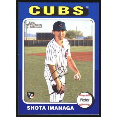 2024 Topps Heritage Dark Blue Border #564 Shota Imanaga