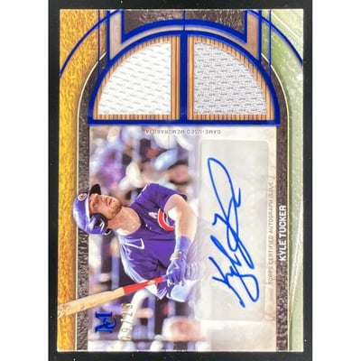 2025 Museum Collection Swatches Dual Relic Sapphire Kyle Tucker Auto /25