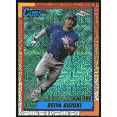 2025 Topps '90 Topps Silver Pack Chrome Aqua Refractors #T90C47 Seiya Suzuki