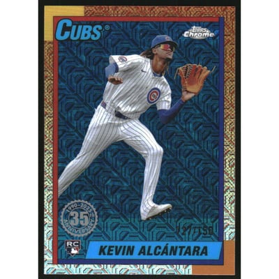 2025 Topps '90 Topps Silver Pack Chrome Blue Refractors #T90C111 Kevin Alcantara
