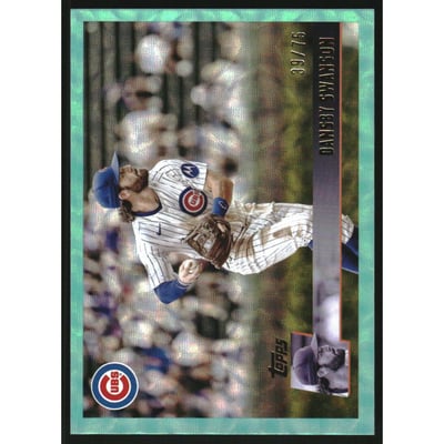 2025 Topps Archives Aqua Scope Foilboard #162 Dansby Swanson