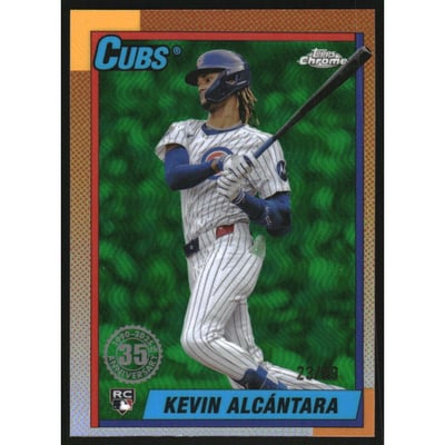 2025 Topps Chrome '90 Topps Green Refractors #90CB14 Kevin Alcantara