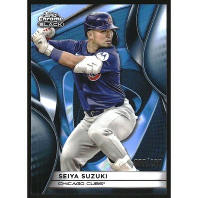 2025 Topps Chrome Black Blue Refractors #84 Seiya Suzuki