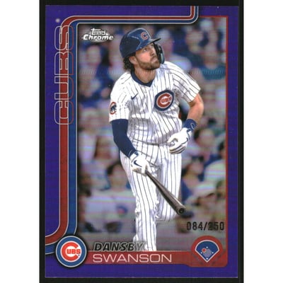 2025 Topps Chrome Purple Refractors #215 Dansby Swanson