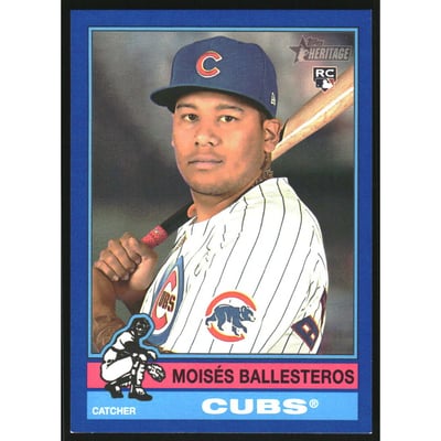 2025 Topps Heritage Dark Blue Border #717 Moises Ballesteros SP
