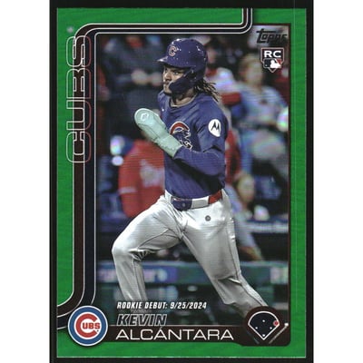 2025 Topps Update Green Rainbow Foil #US128 Kevin Alcantara
