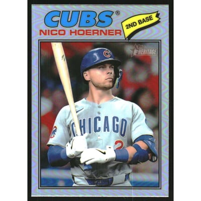 2026 Topps Heritage Chrome Refractors #28 Nico Hoerner