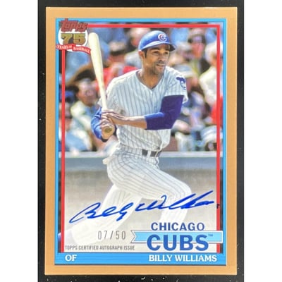 2026 Topps Series 1 1991 Topps Autograph Gold #91A-BWS Billy Williams Auto /50