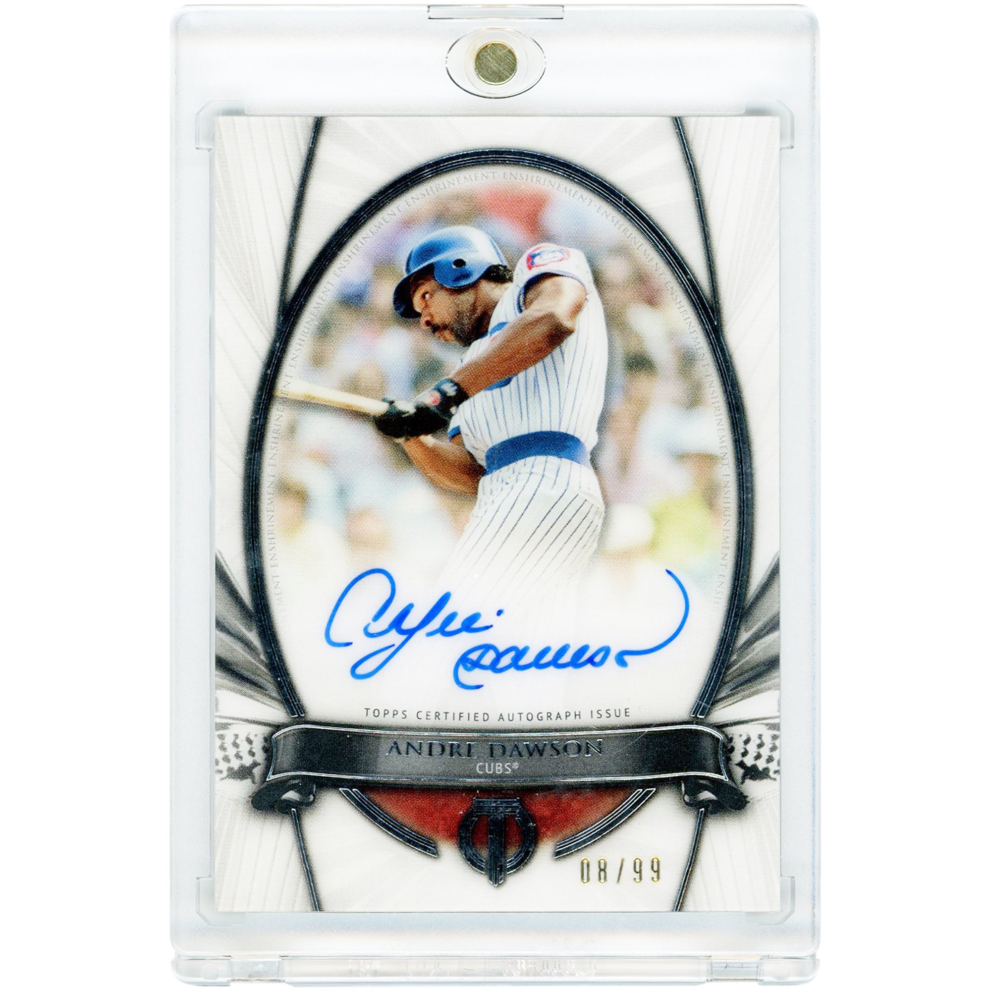 Carte autographiée d'Andre Dawson (Chicago Cubs) 2017 Topps Tribute #TTM-AD #8/99