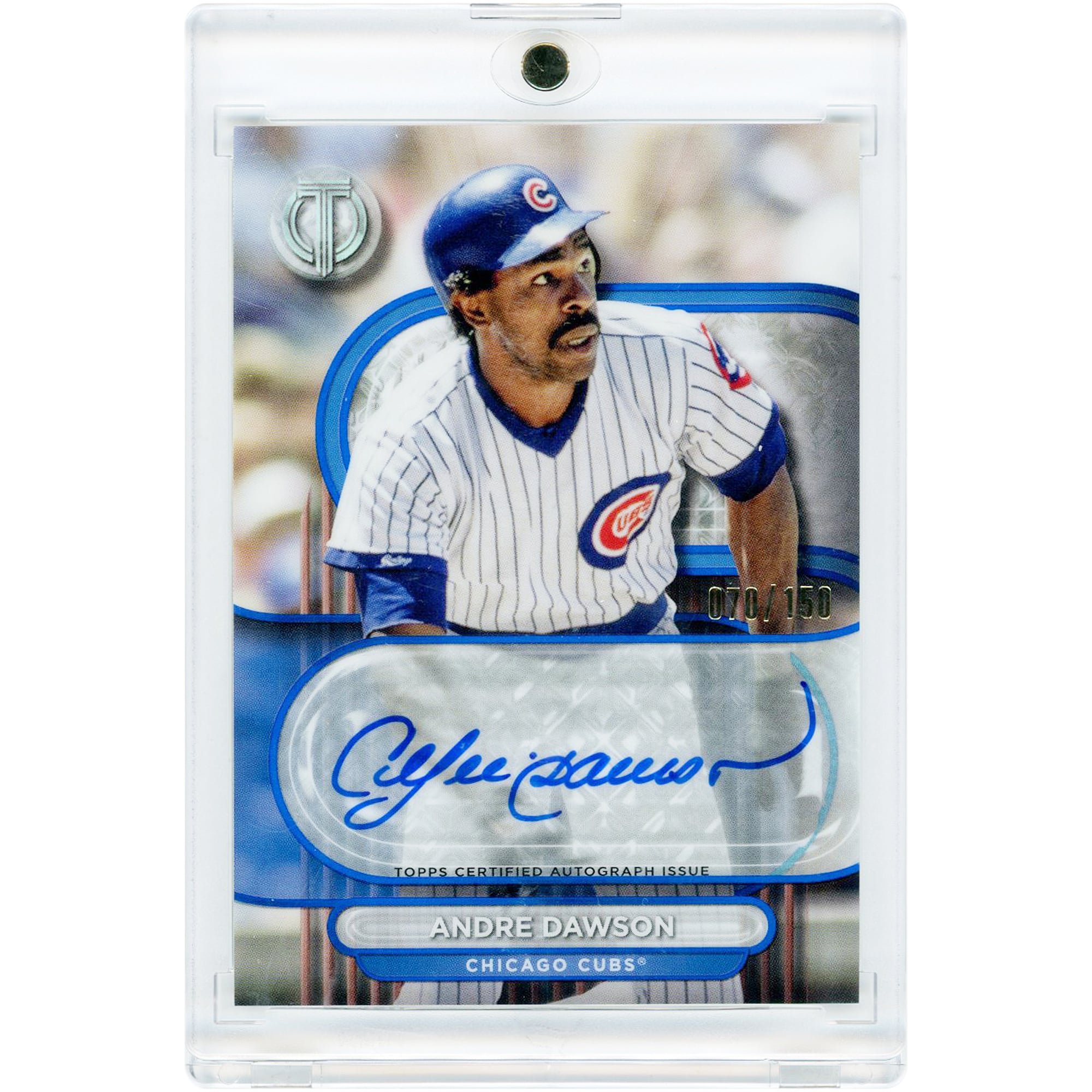 Carte autographiée d'Andre Dawson (Chicago Cubs) 2024 Topps Tribute #TA-AD #70/150