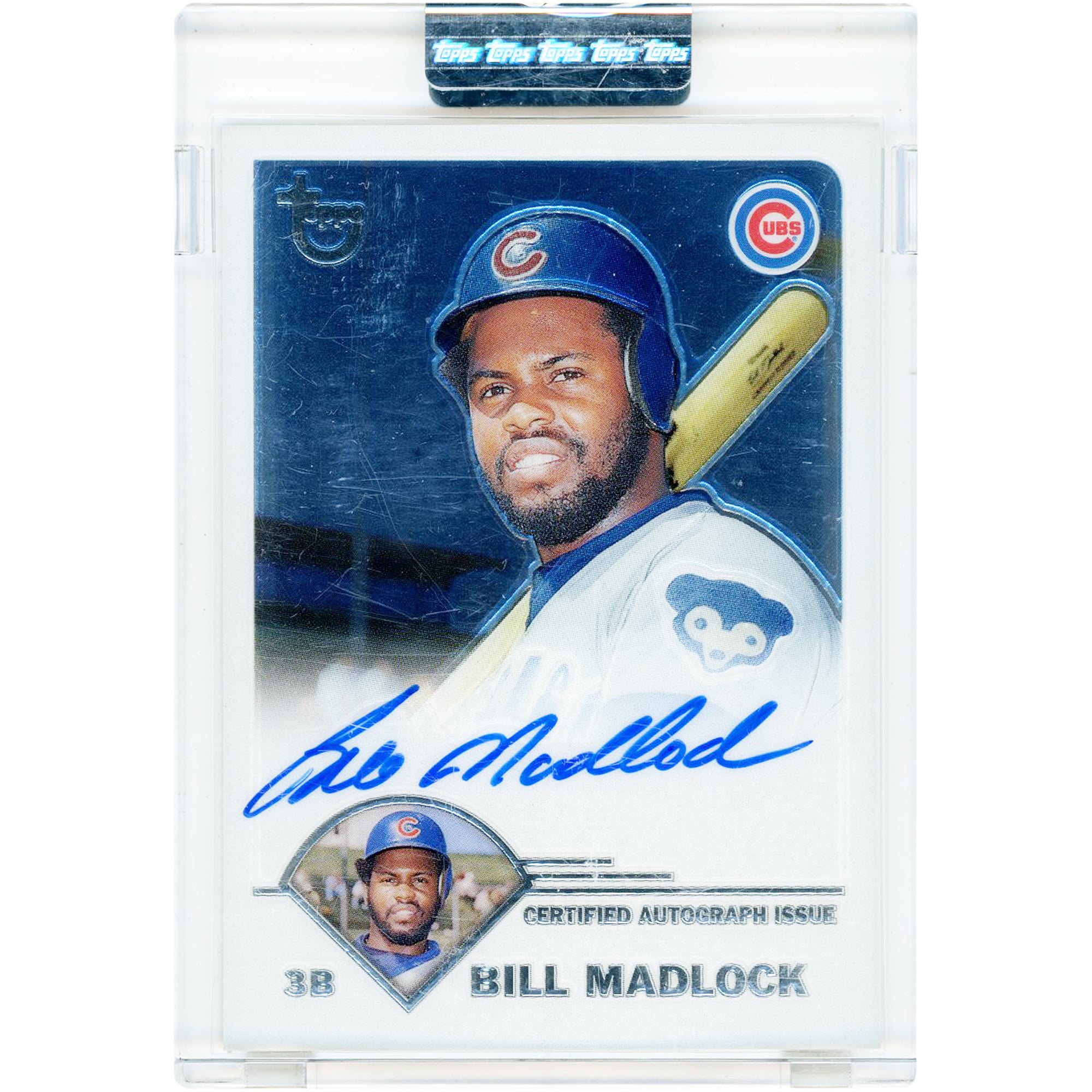 Carte Topps Chrome 2003 #TA-BM autographiée par Bill Madlock, joueur des Cubs de Chicago