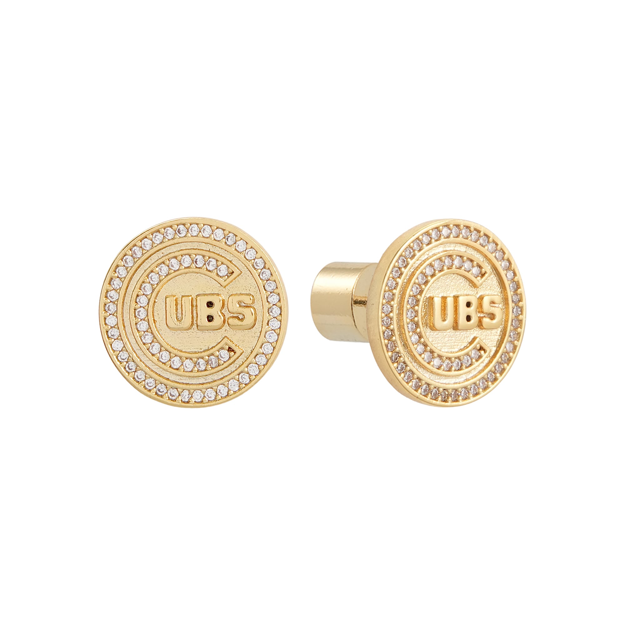 by Jill Martin Chicago Cubs Glam Day Post Back Earrings