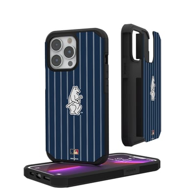 Chicago Cubs Alternate Logo iPhone Pinstripe Cooperstown Design Rugged Case