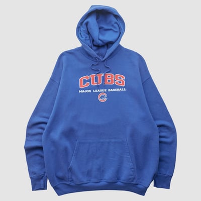 Chicago Cubs Genuine Merchandise 2000s Hooded Pullover Sweatshirt - Blue - XL by Fanatics Real Vintage