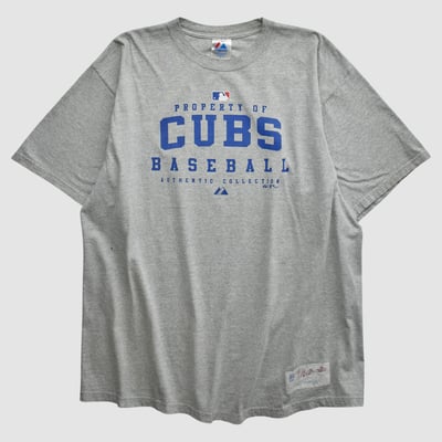 Chicago Cubs Majestic 2000s T-shirt - Gray - 2XL by Fanatics Real Vintage