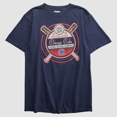 Chicago Cubs Majestic 2003 T-shirt - Navy - S by Fanatics Real Vintage