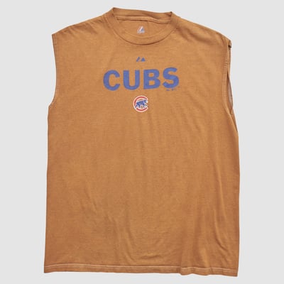 Chicago Cubs Majestic 2010s Tank - Clay - M by Fanatics Real Vintage