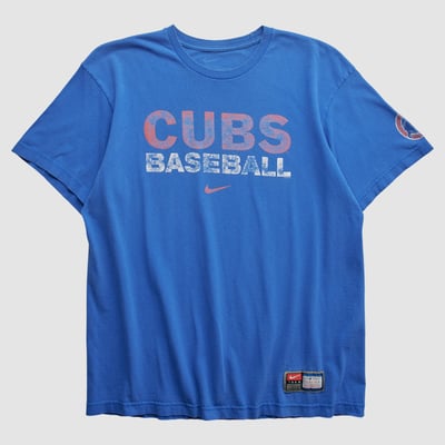 Chicago Cubs Nike 2000s T-shirt - Blue - L by Fanatics Real Vintage