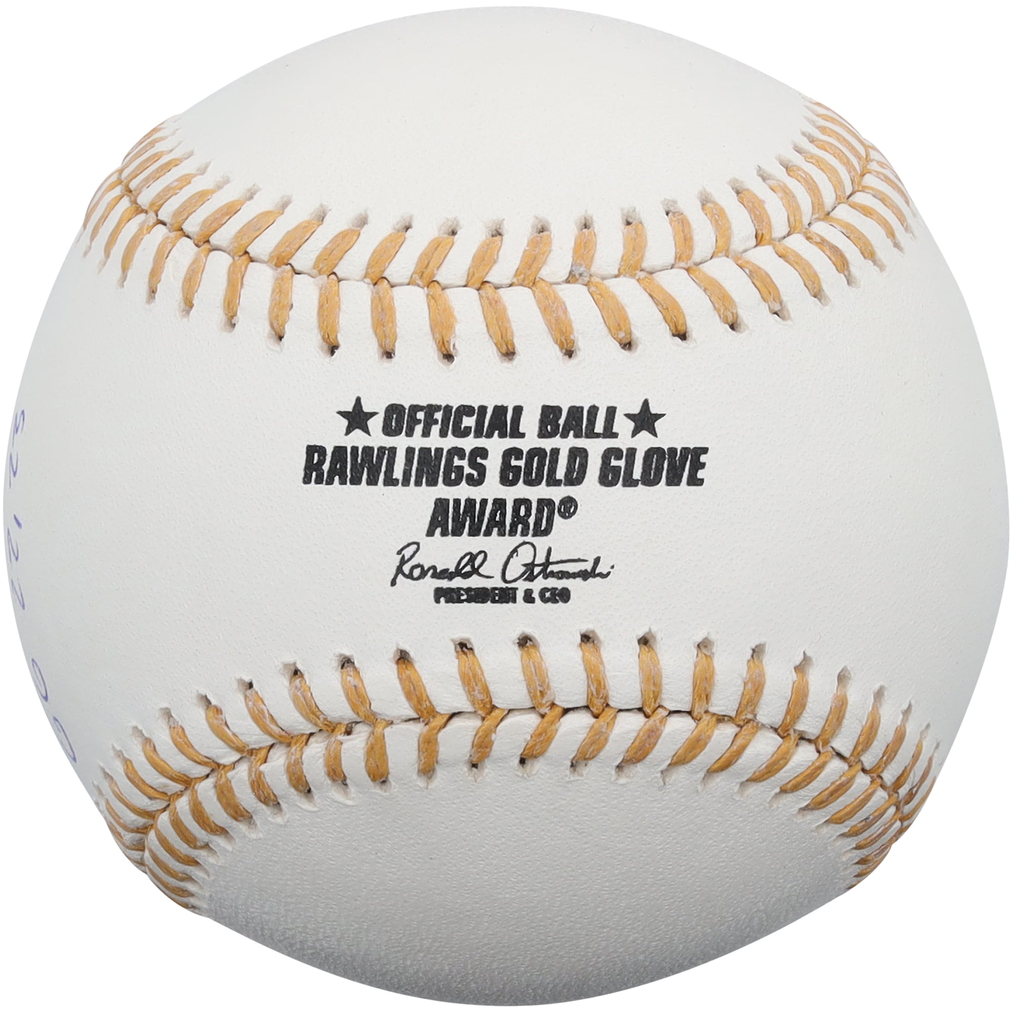Balle de baseball autographiée par Dansby Swanson des Cubs de Chicago, avec logo du Gant d'or et inscription « GG 22, 23 »