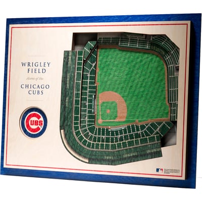 Chicago Cubs Fanpoint 17'' x 13'' 5-Layer 3D StadiumView Wall Art