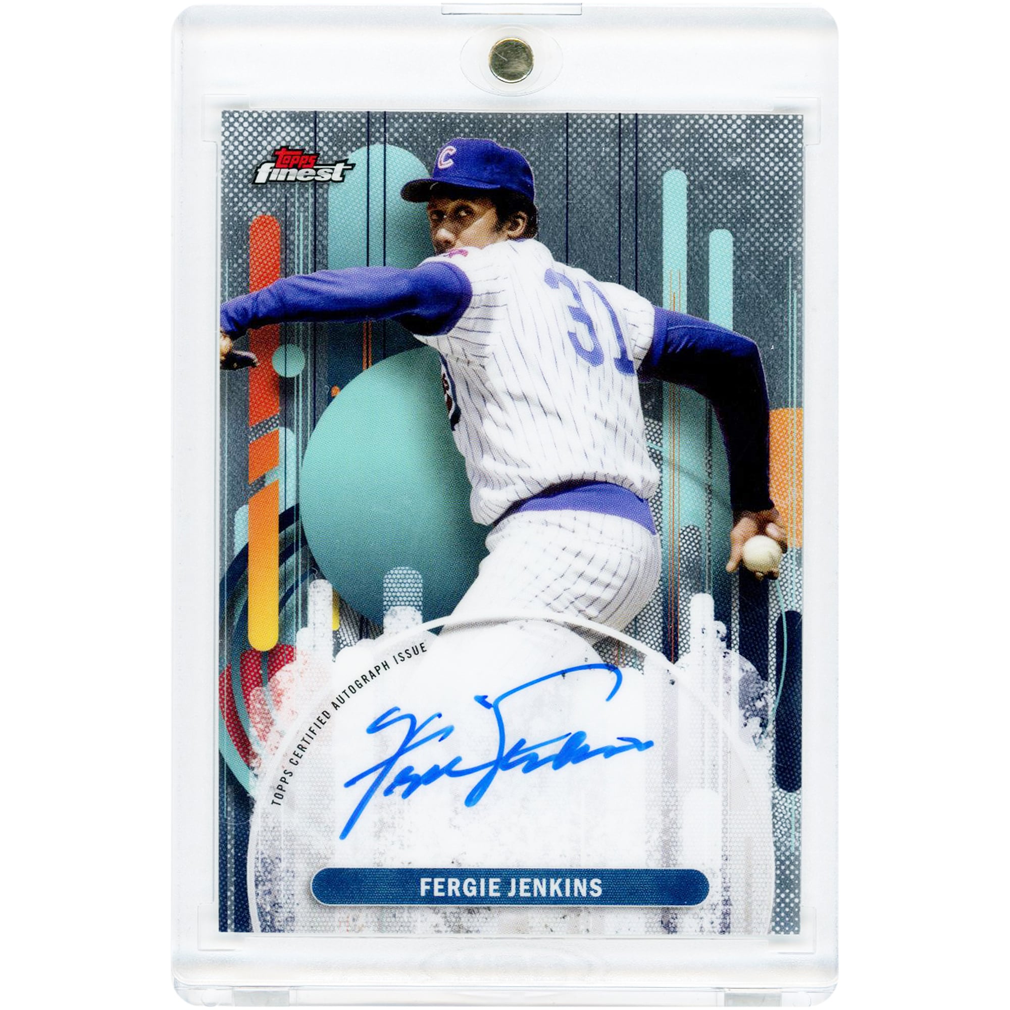 Carte autographiée de Fergie Jenkins (Chicago Cubs) Topps Finest 2025 #FA-FJ