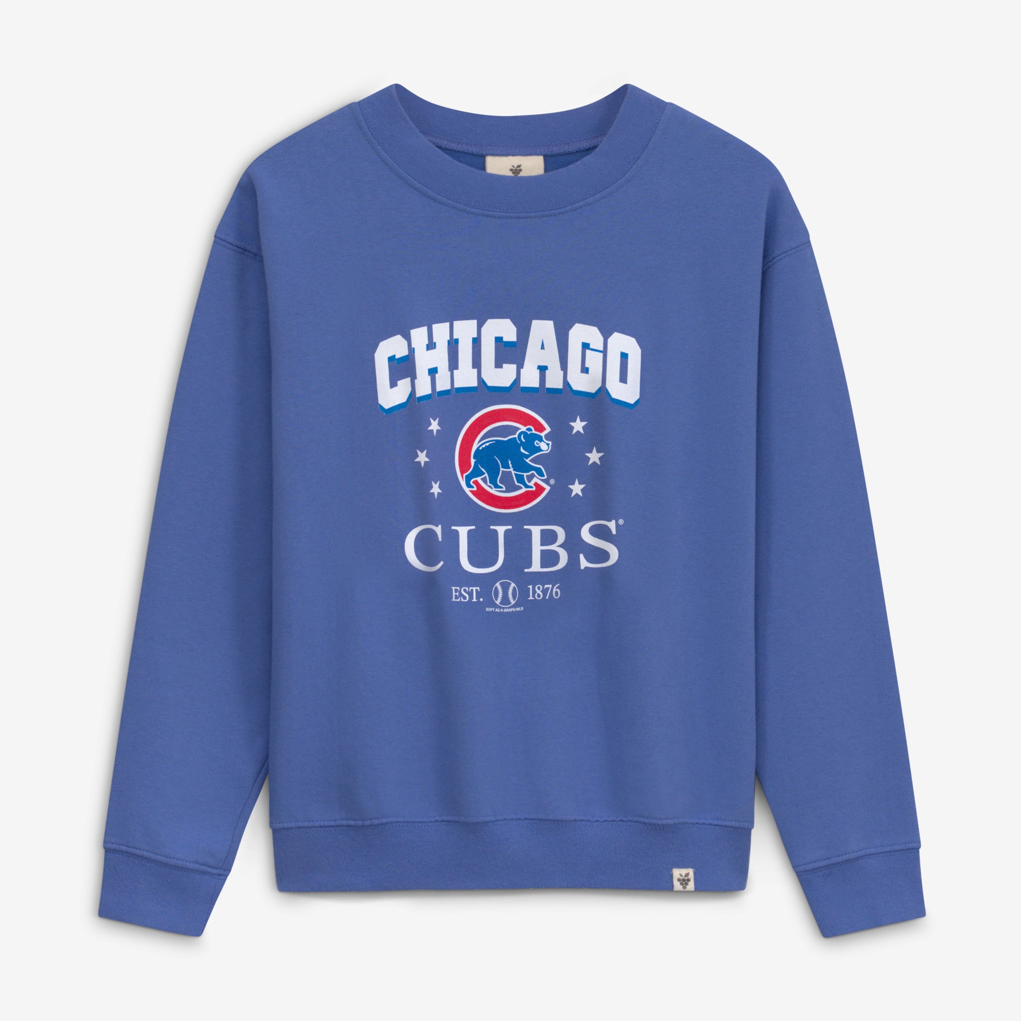 Girls Youth Soft as a Grape  Royal Chicago Cubs Pigment Dyed Sweatshirt