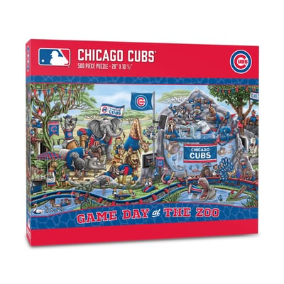 Chicago Cubs IDNA 10.5" x 28" Game Day at the Zoo 500-Piece Puzzle