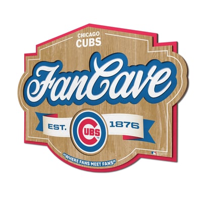 Chicago Cubs IDNA 12.5" x 17" Fan Cave Sign