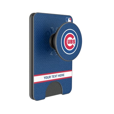 Chicago Cubs Keyscaper Personalized Solid PopSockets Magnetic Wallet