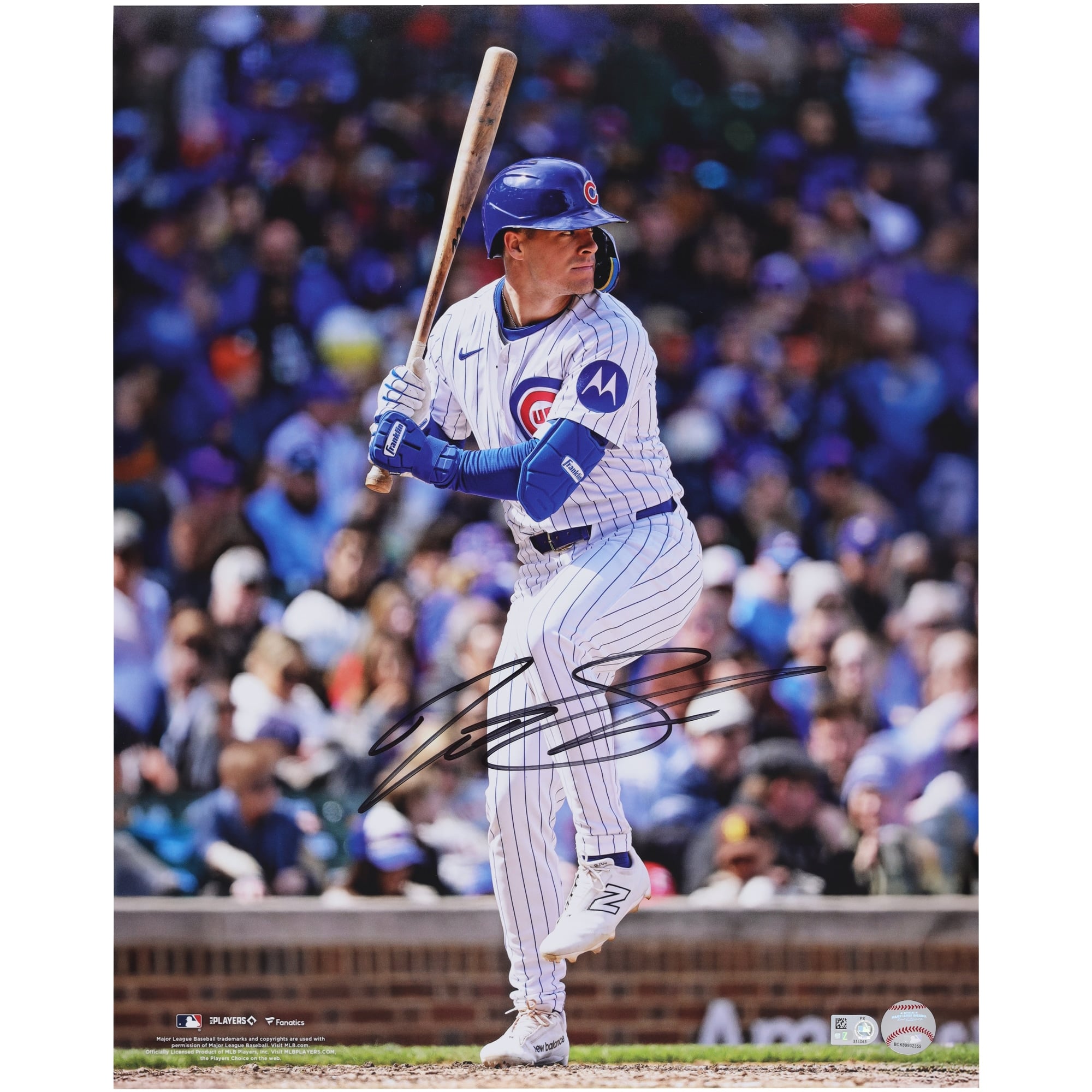 Matt Shaw Chicago Cubs Autographed 16" x 20" Batting Photograph