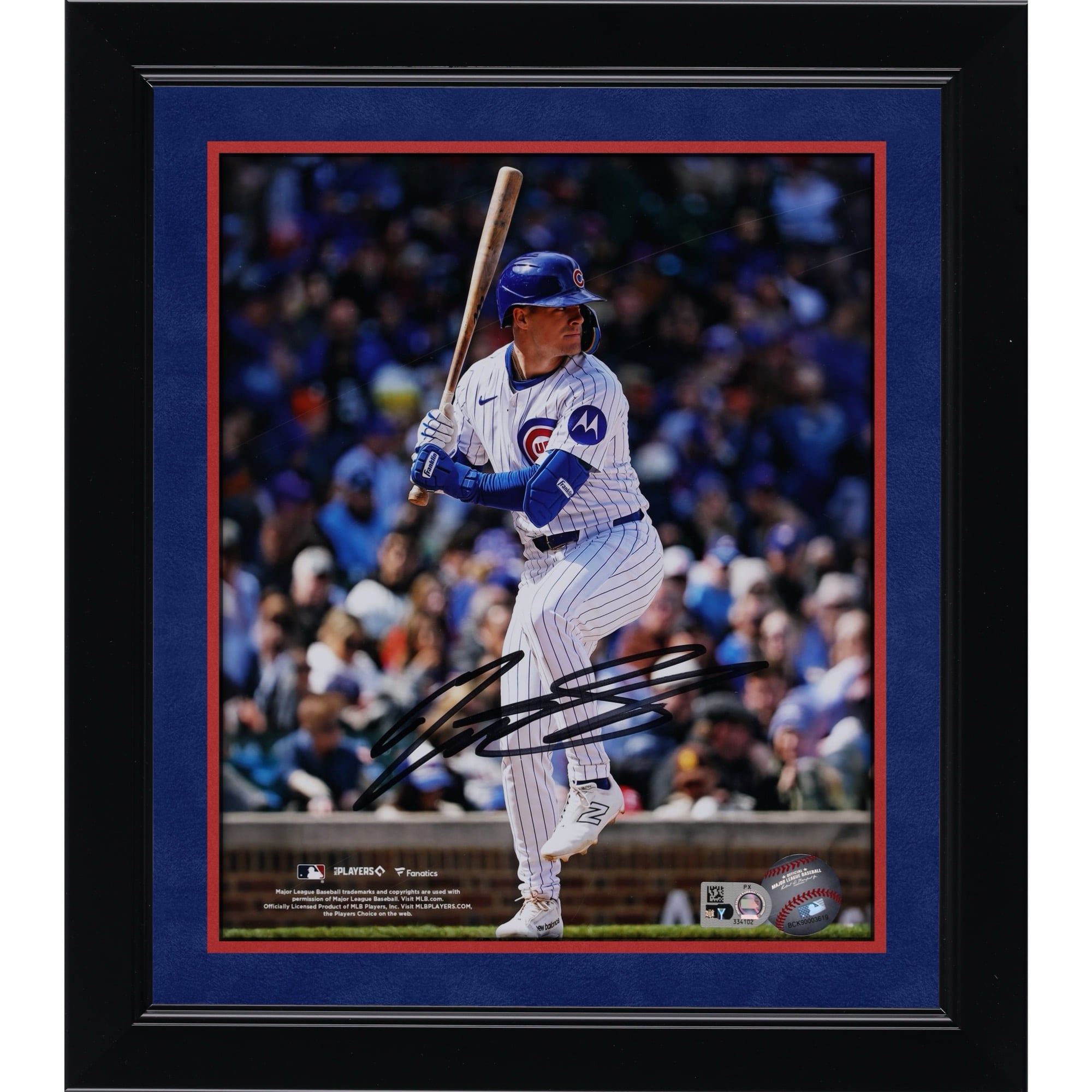 Matt Shaw Chicago Cubs Autographed 8" x 10" Batting Photograph