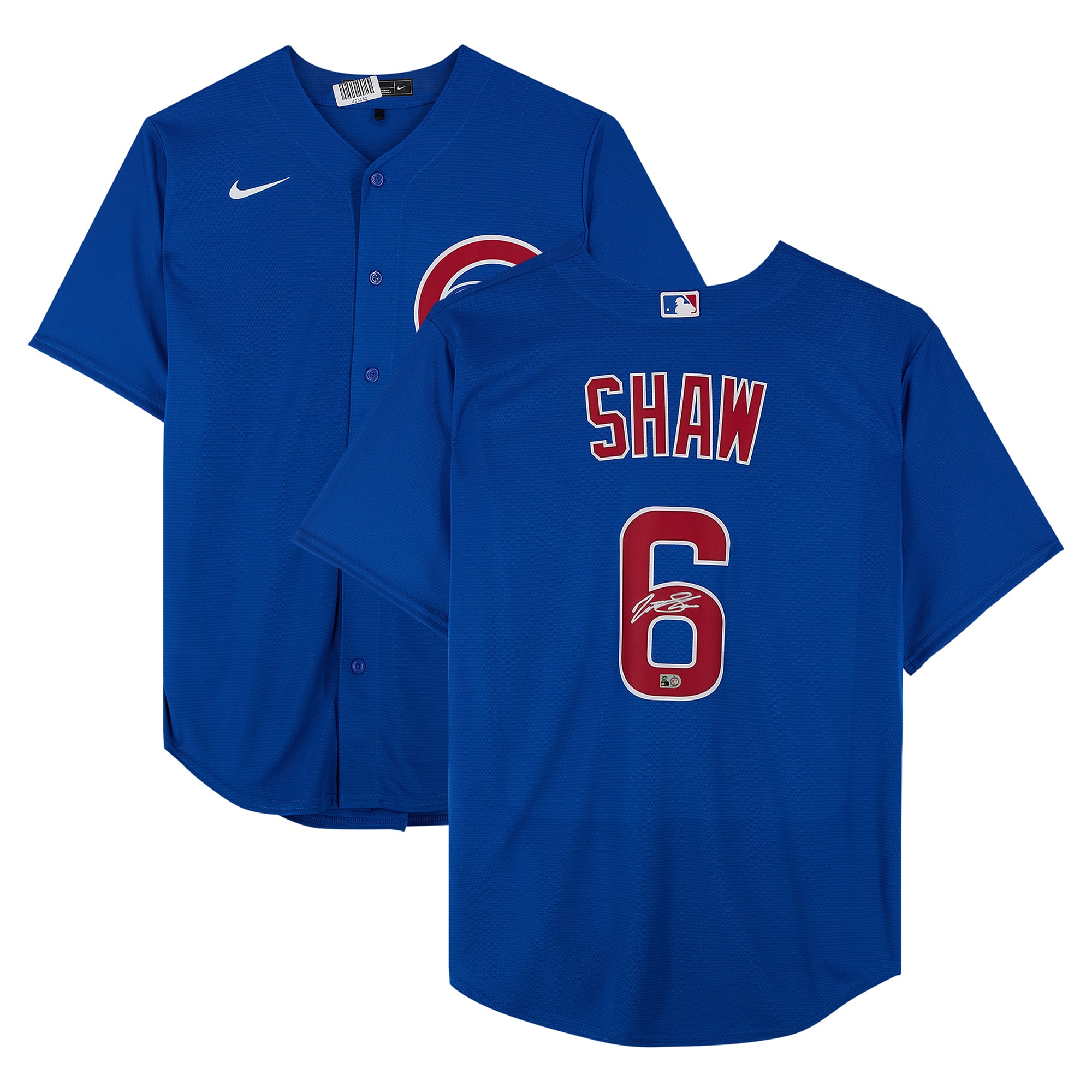 Matt Shaw Chicago Cubs Autographed Royal Nike Replica Jersey