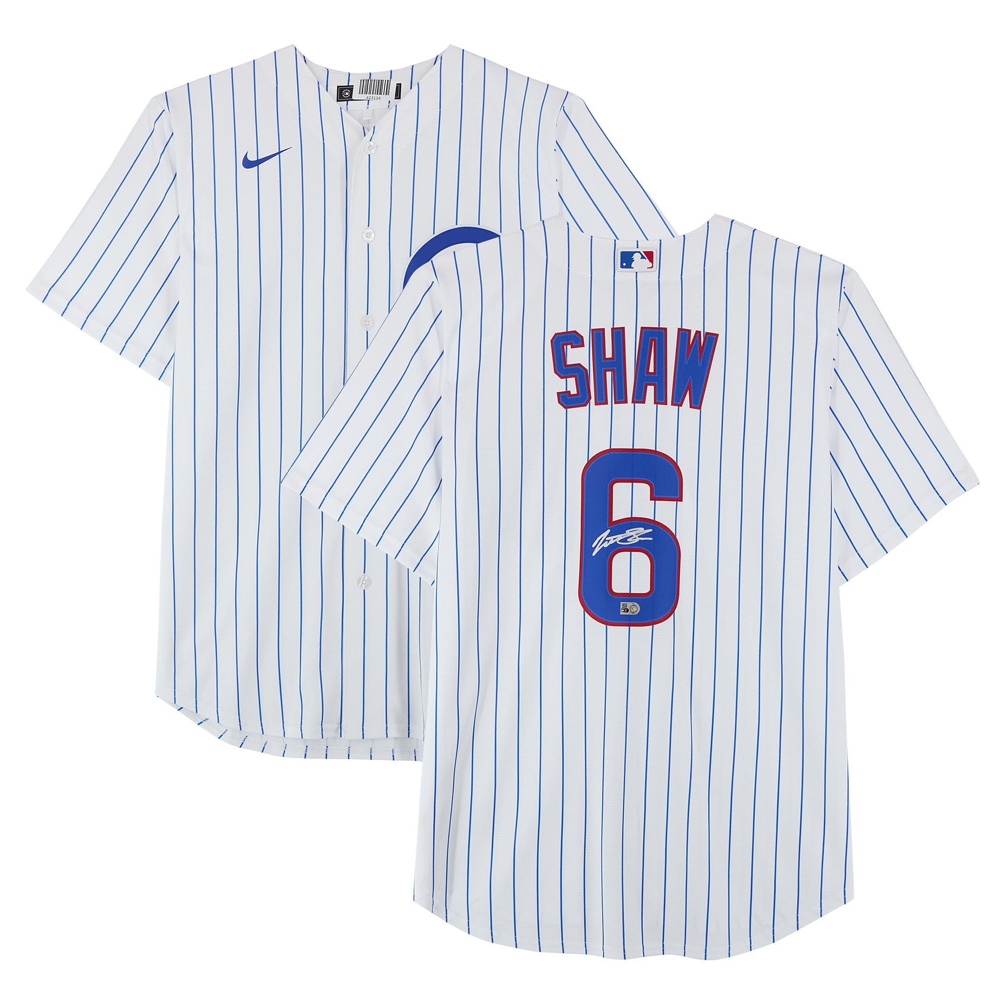 Matt Shaw Chicago Cubs Autographed White Nike Replica Jersey