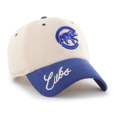 Chicago Cubs '47 Rope Script Clean Up Adjustable Hat - Natural/Royal