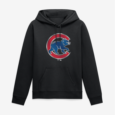 Chicago Cubs Big & Tall Metallic Mascot Hoodie - Black