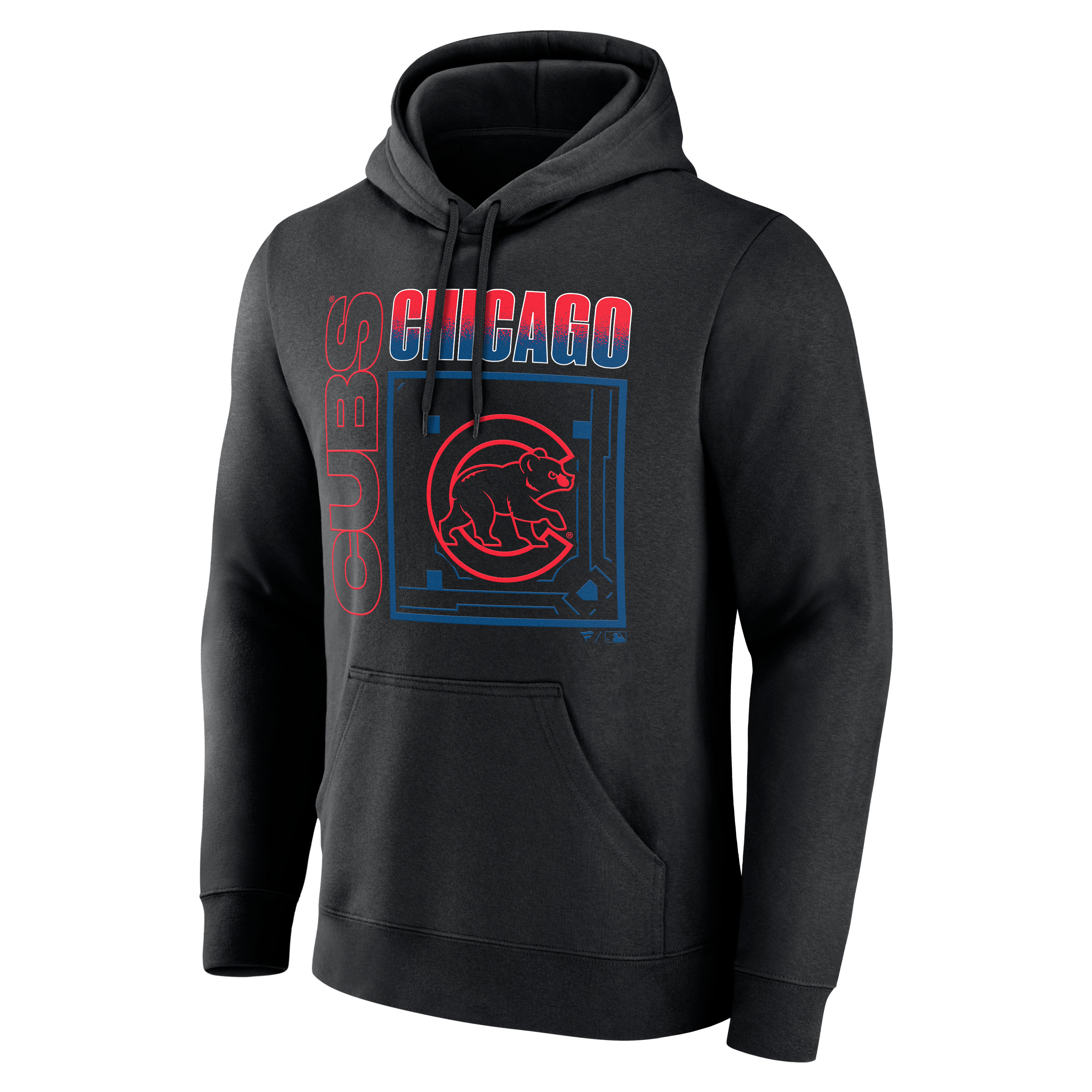 Sweat à capuche noir pour homme Chicago Cubs Home Field Pop personnalisé avec nom et numéro