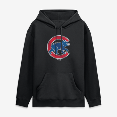 Chicago Cubs Metallic Mascot Hoodie - Black