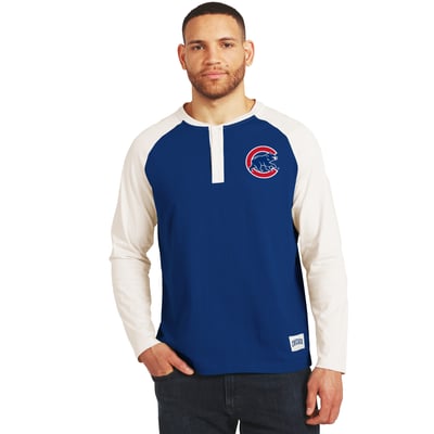 Chicago Cubs Darius Rucker Collection by Fanatics Henley Long Sleeve T-Shirt - Royal/White