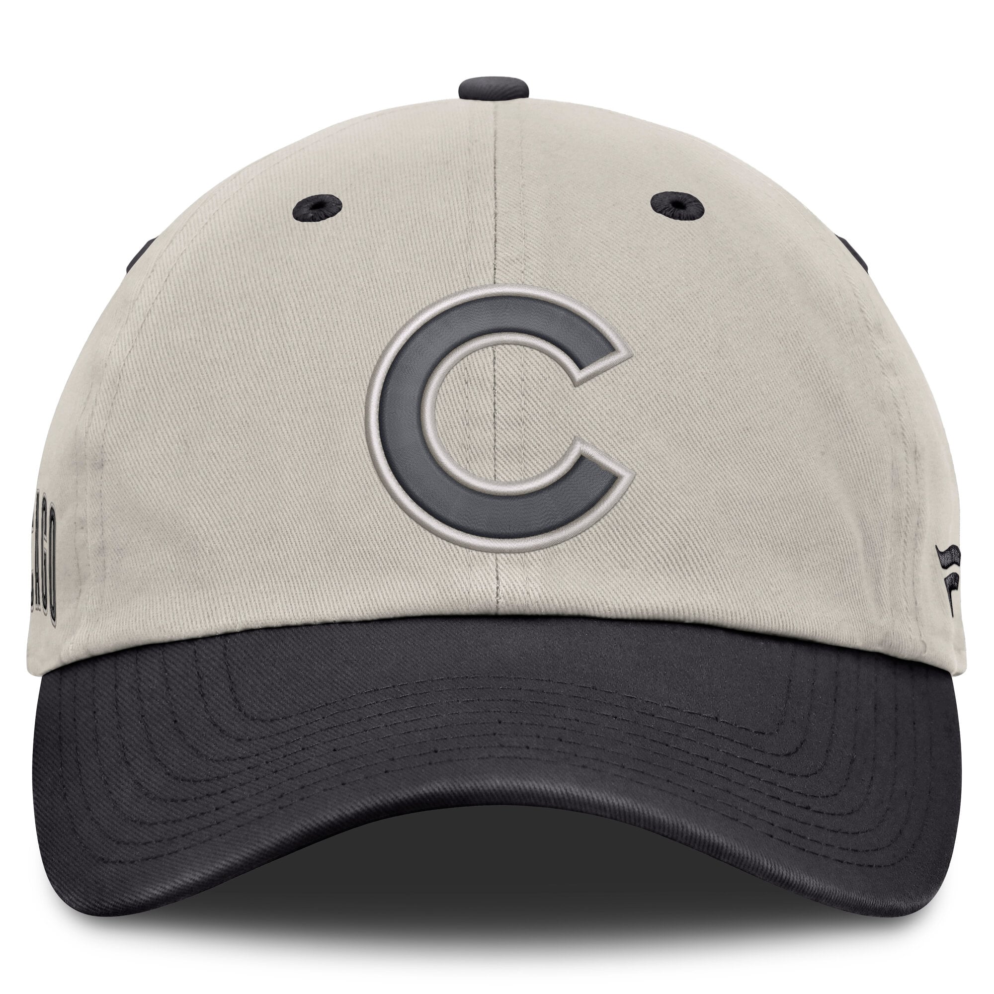 Casquette ajustable Fanatics beige/anthracite Chicago Cubs pour homme