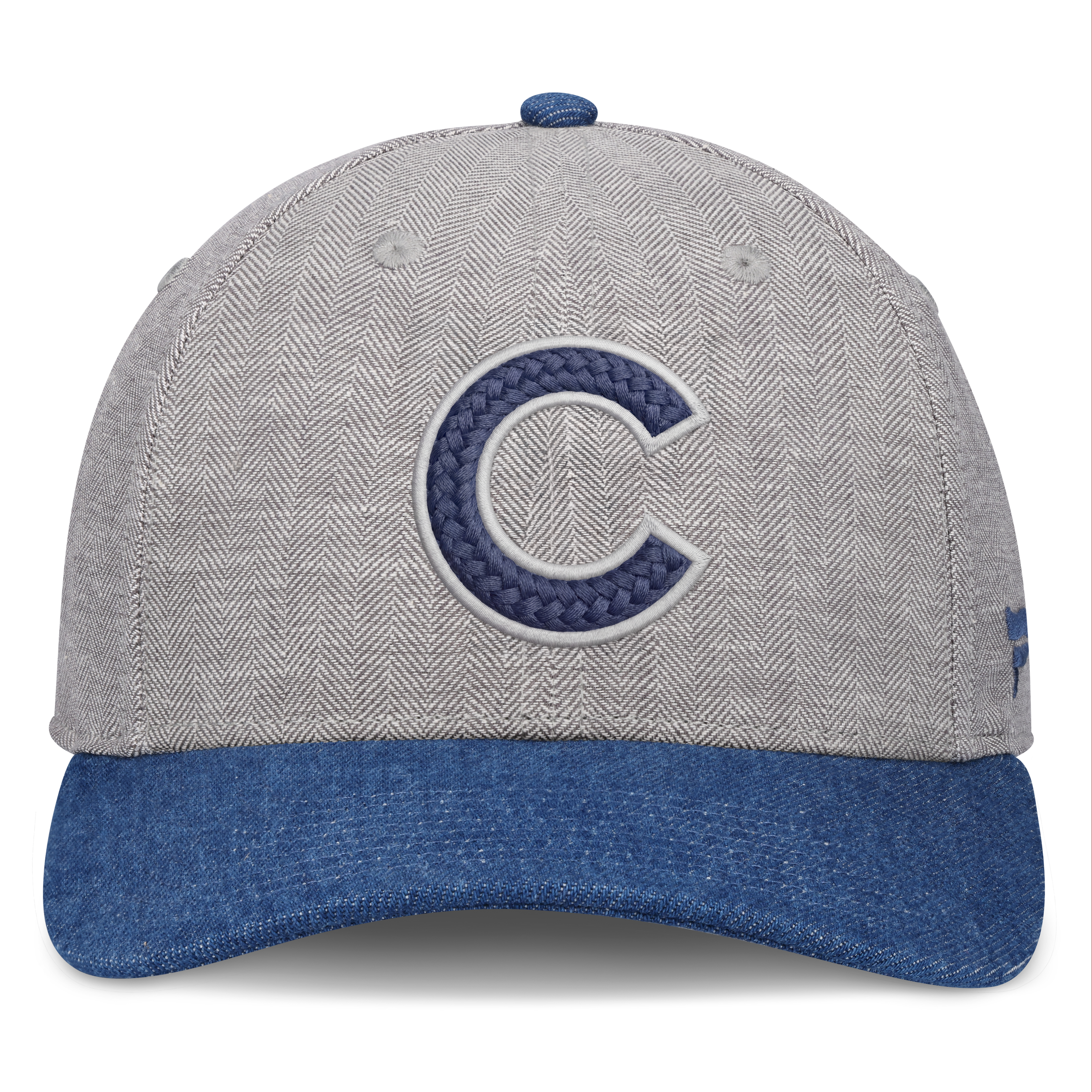 Casquette ajustable Fanatics grise/denim Chicago Cubs Level Up Conduct pour homme