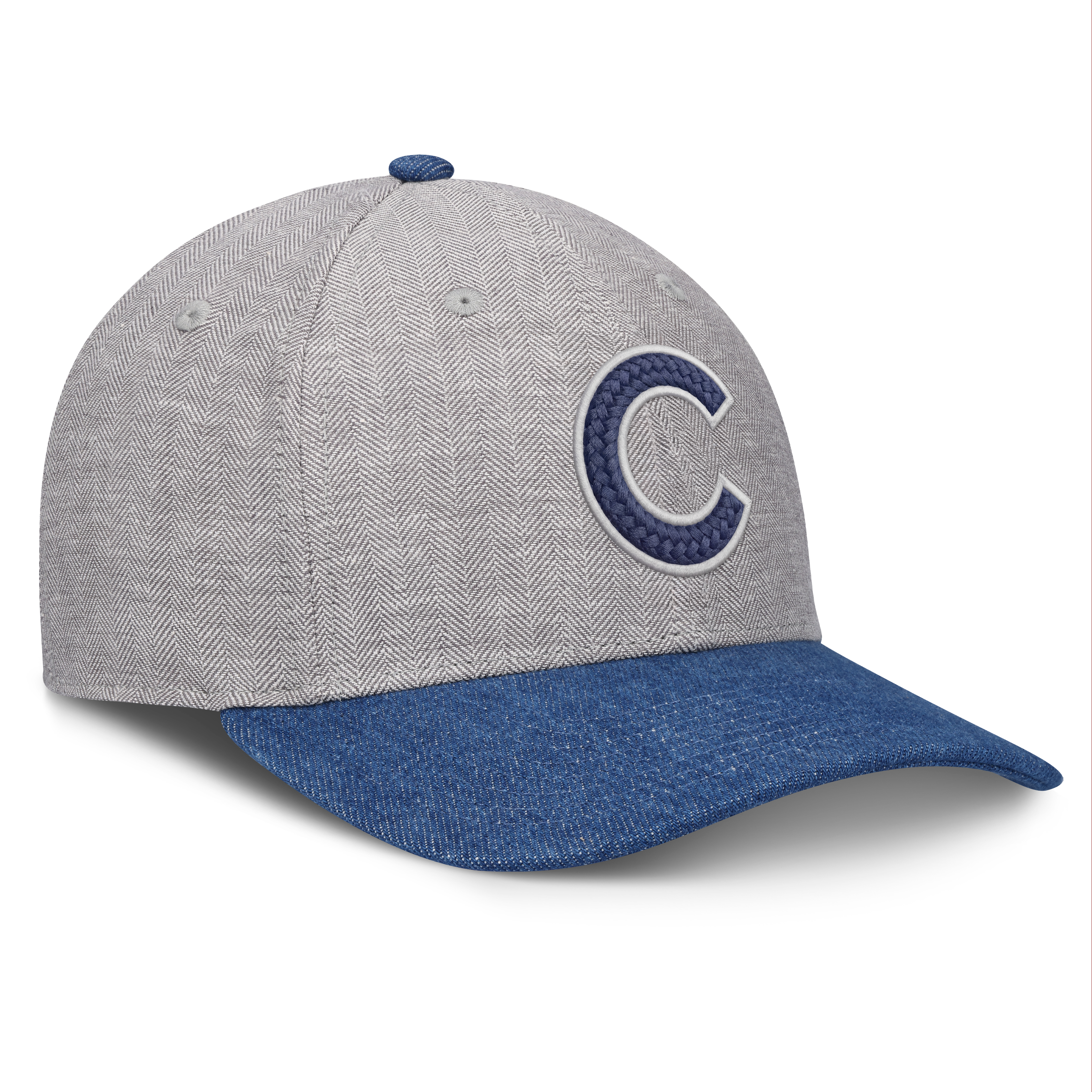 Casquette ajustable Fanatics grise/denim Chicago Cubs Level Up Conduct pour homme