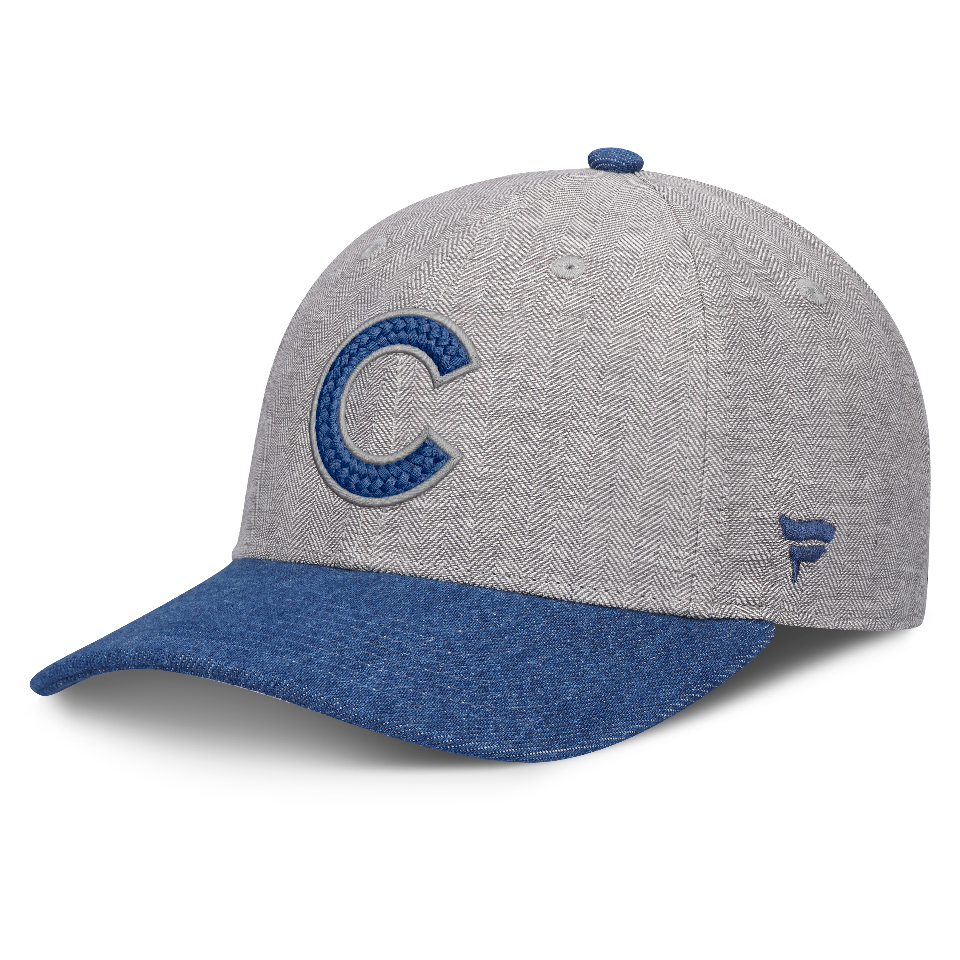 Casquette ajustable Fanatics grise/denim Chicago Cubs Level Up Conduct pour homme