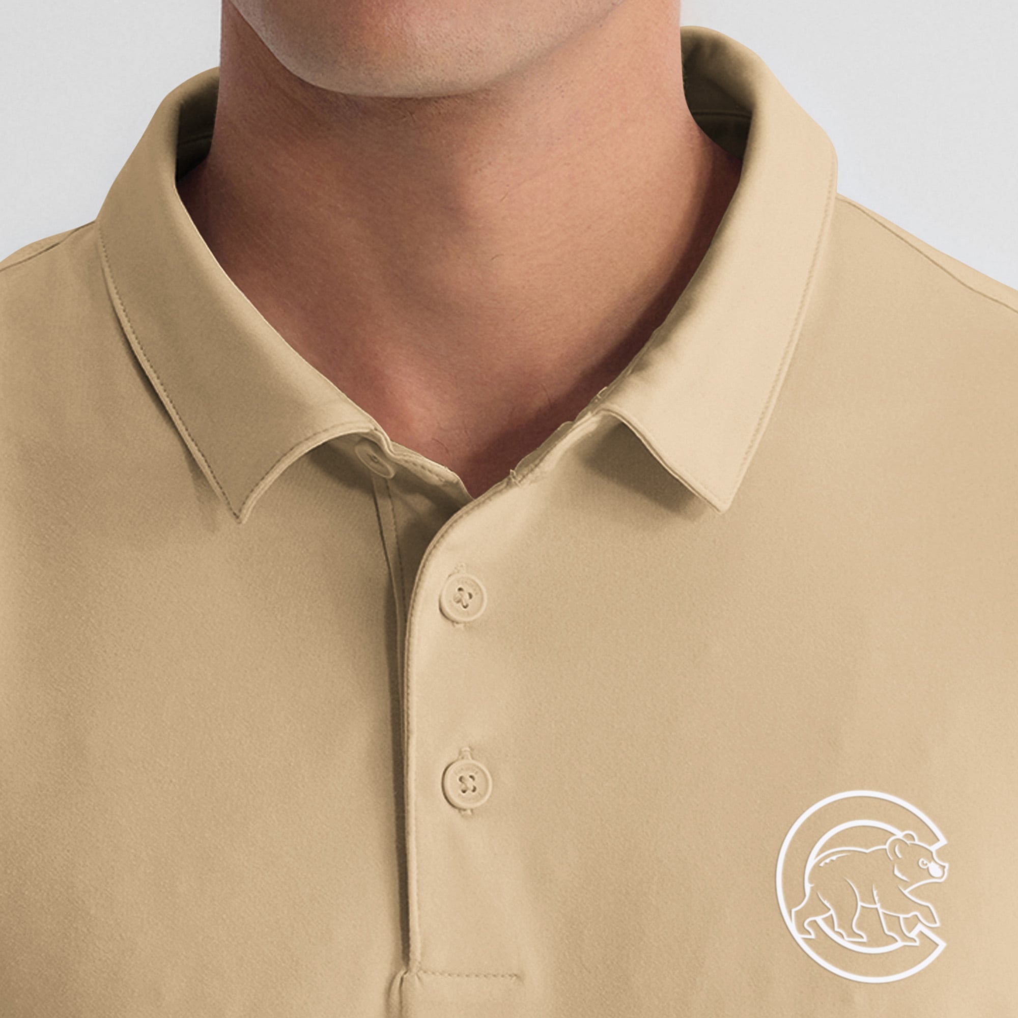 Polo à pochette kaki Chicago Cubs pour homme de Fanatics