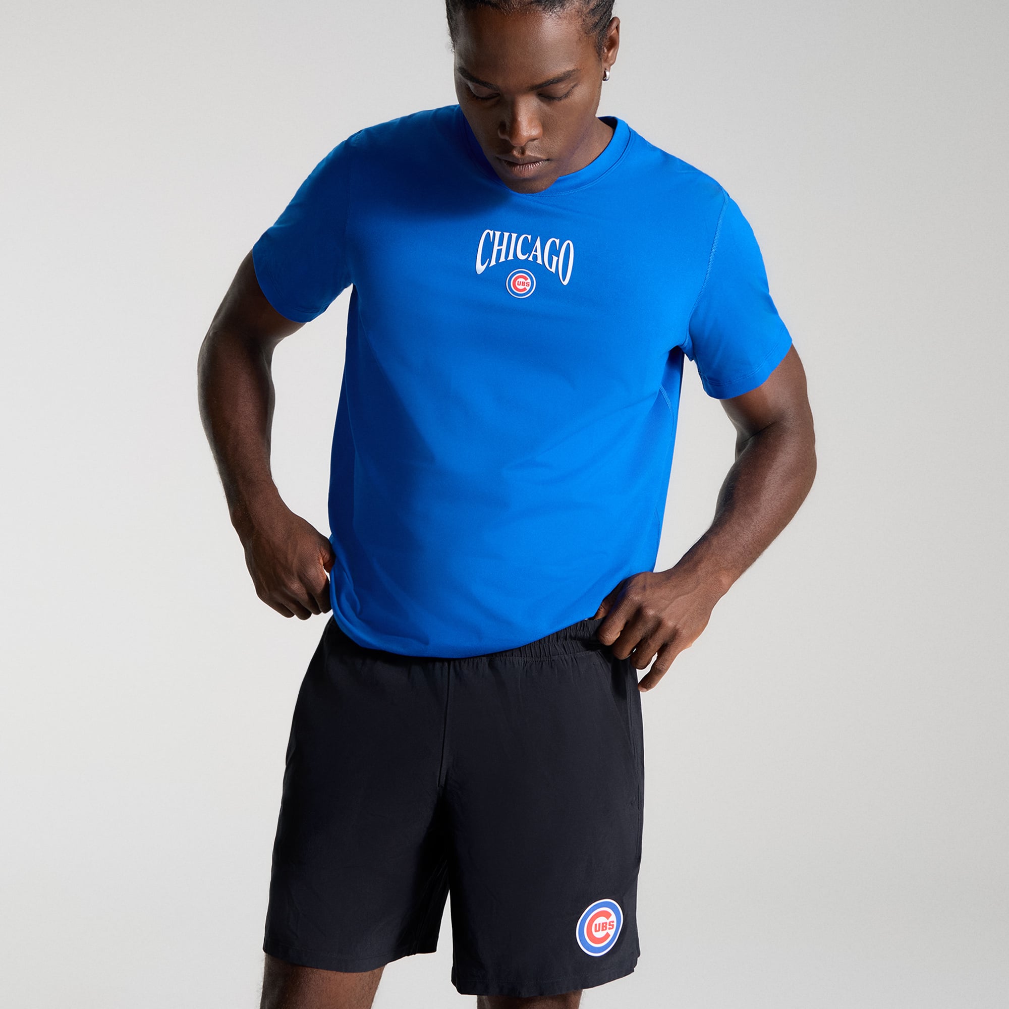 Short sans doublure Pace Breaker Chicago Cubs noir pour homme de 7 pouces (18 cm) la marque lululemon