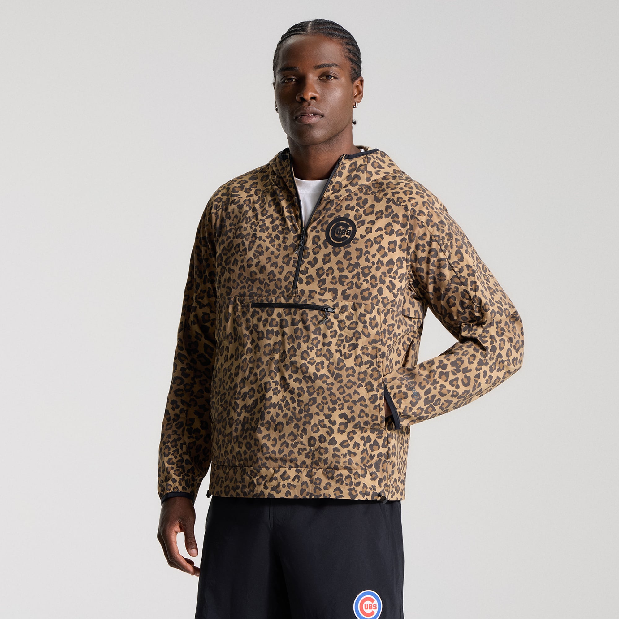 Anorak de course multipoches pour homme lululemon Chicago Cubs *Léopard