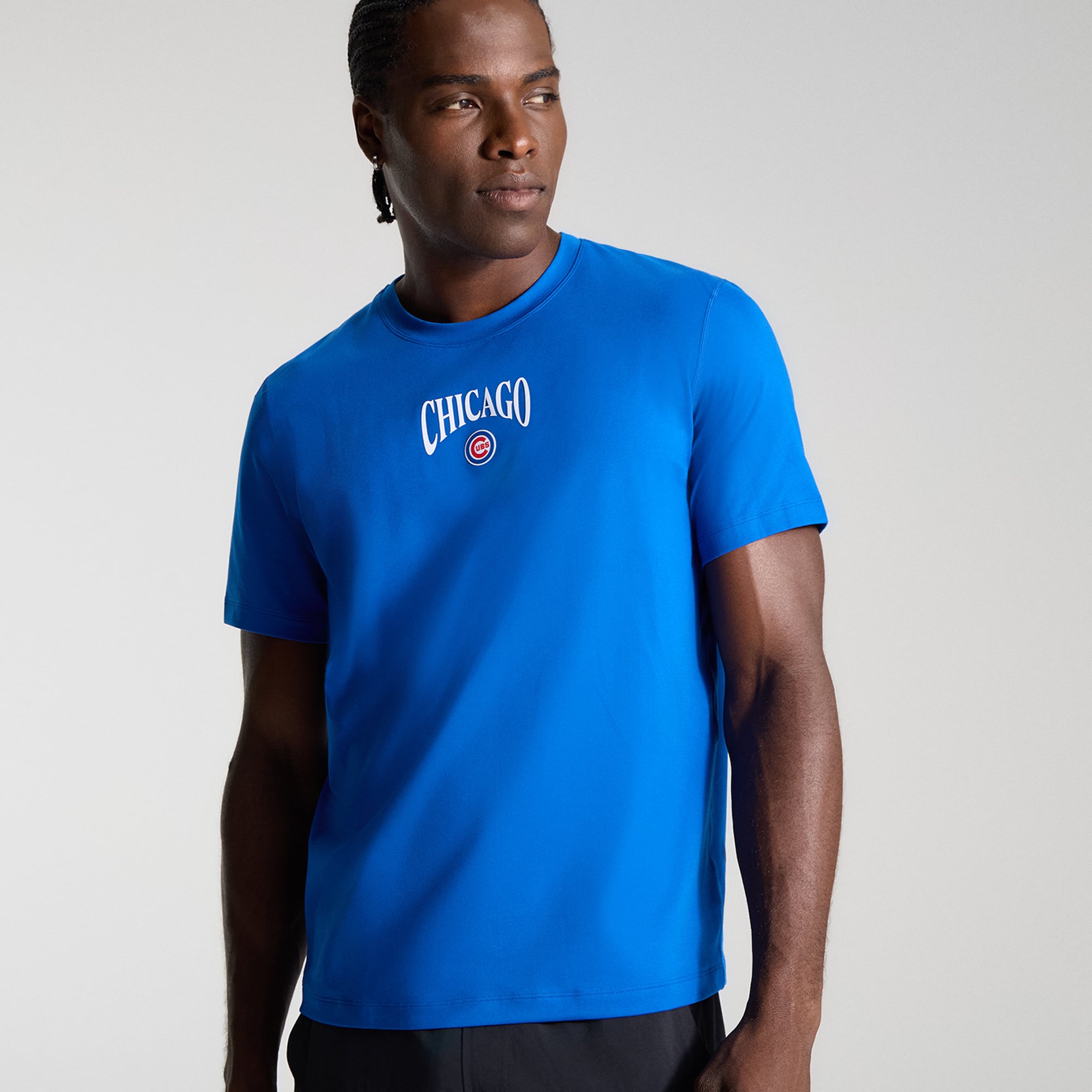 T-shirt en jersey doux bleu symphonie Chicago Cubs pour homme de lululemon