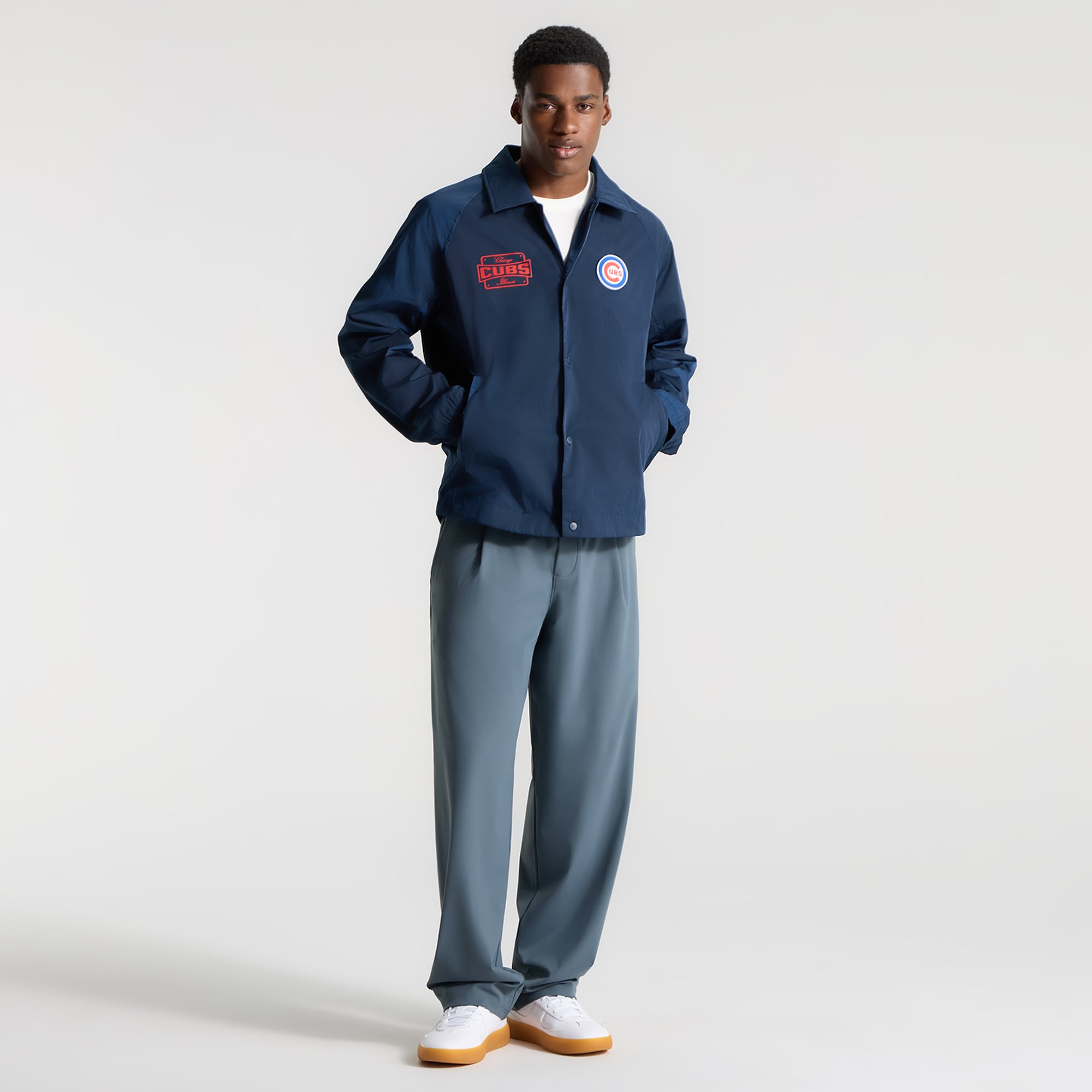 Veste de coach raglan lululemon True Navy Chicago Cubs pour homme