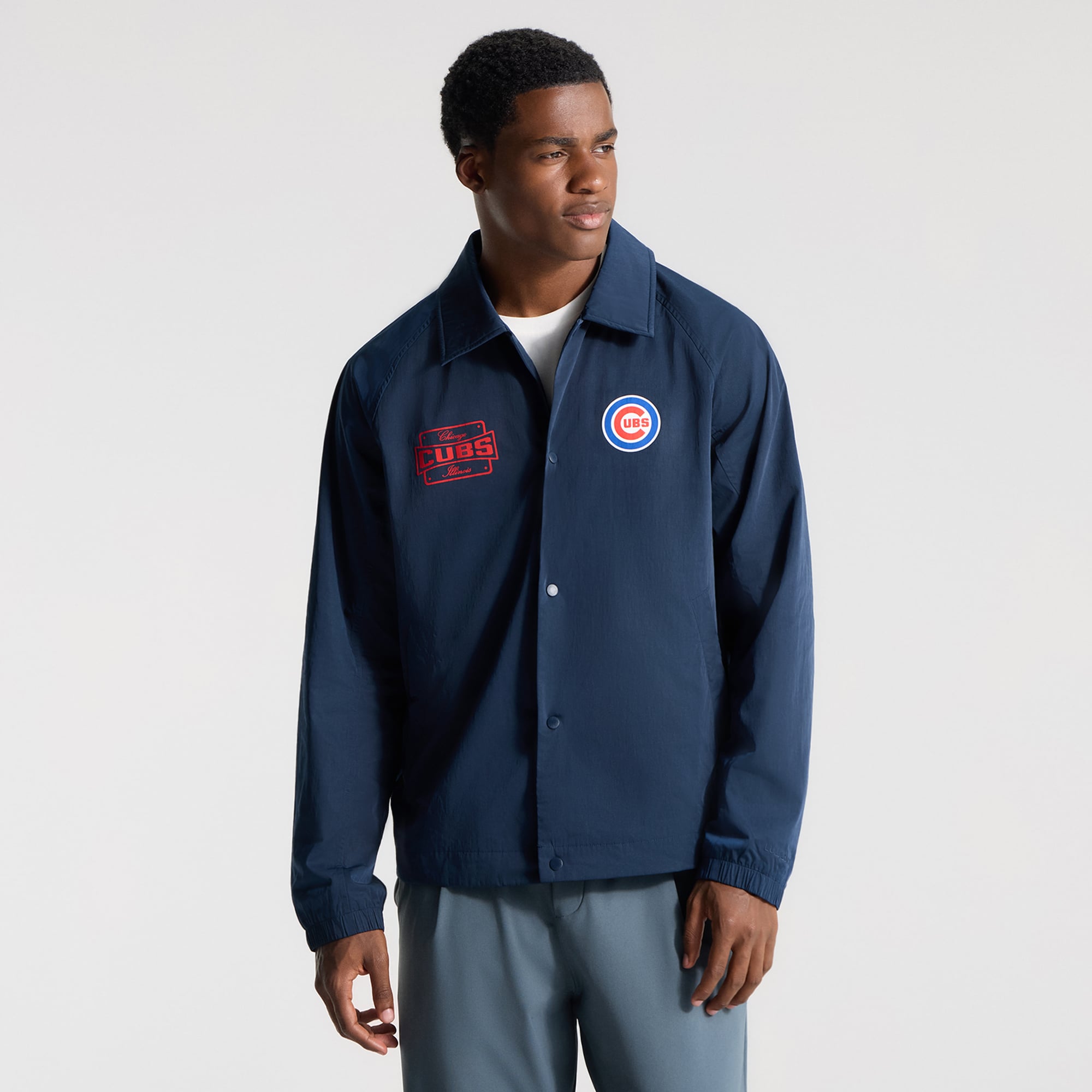 Veste de coach raglan lululemon True Navy Chicago Cubs pour homme