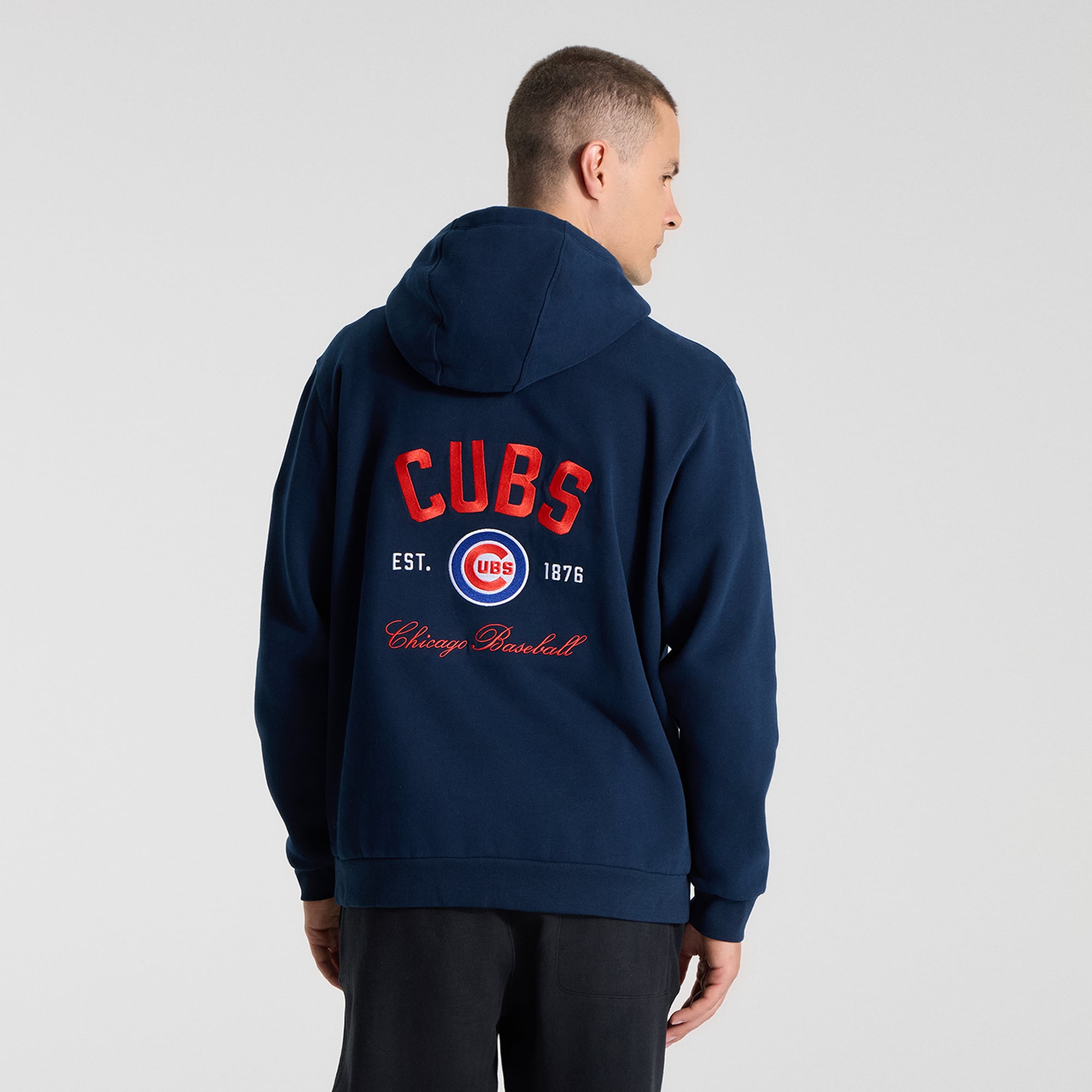 Sweat à capuche Steady State True Navy Chicago Cubs de lululemon pour homme