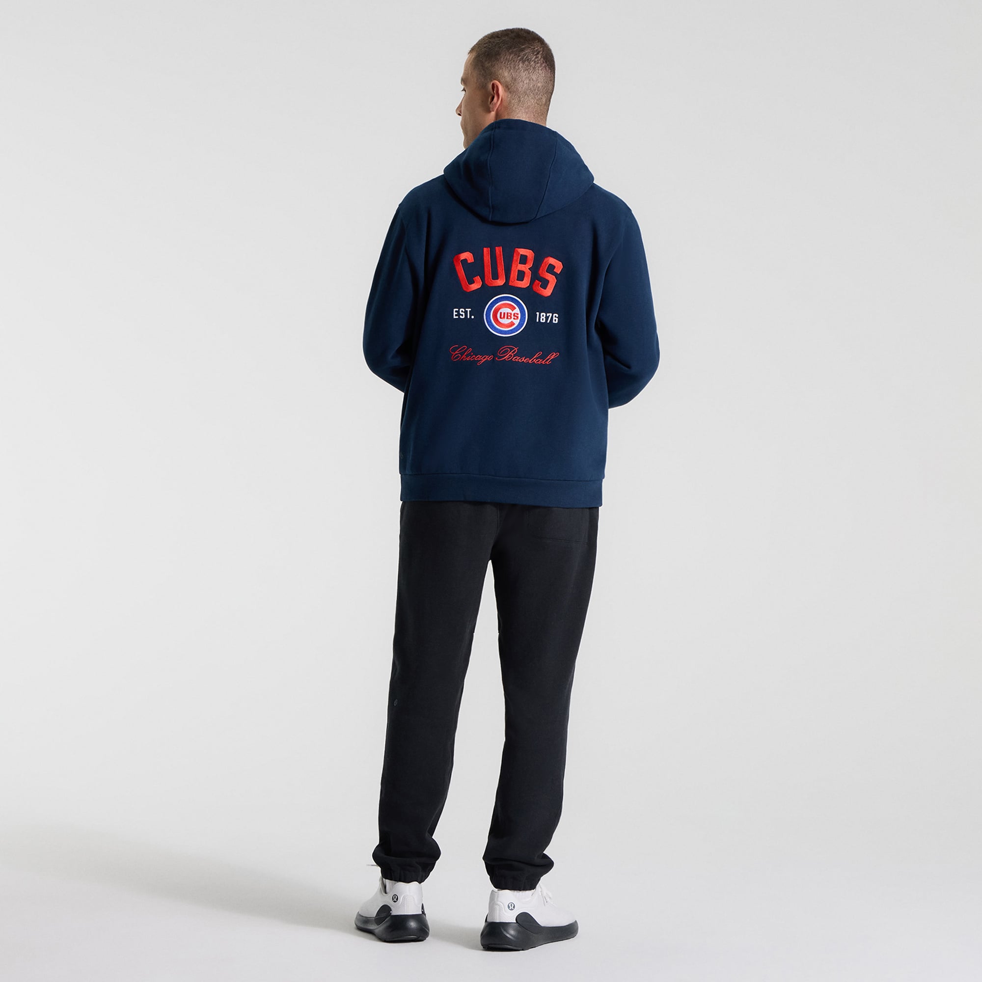 Sweat à capuche Steady State True Navy Chicago Cubs de lululemon pour homme